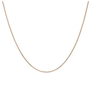 .925 Sterling Silver Rose Gold Plated/Filled Vermeil Adjustable Slider Box Chain